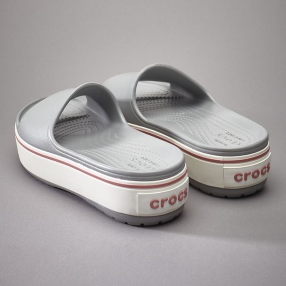 CROCS Gray Slide Sandals - Picture 3 of 6